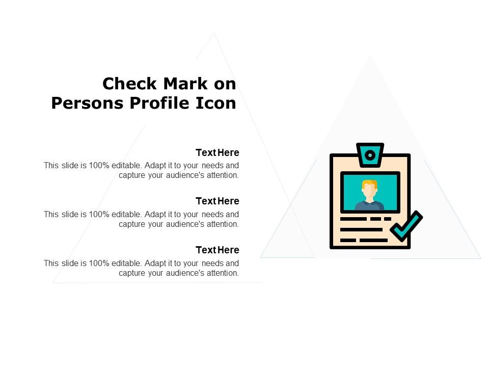 Check mark on persons profile icon Slide00