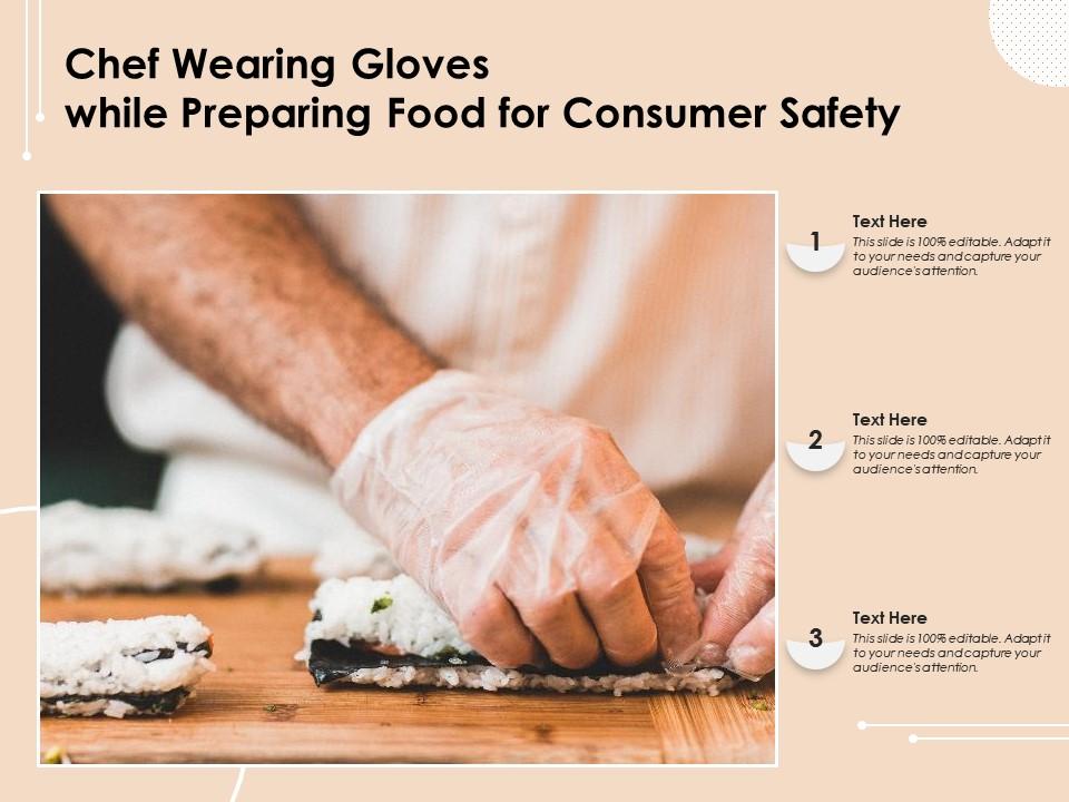 Chef Wearing Gloves While Preparing Food For Consumer Safety ...