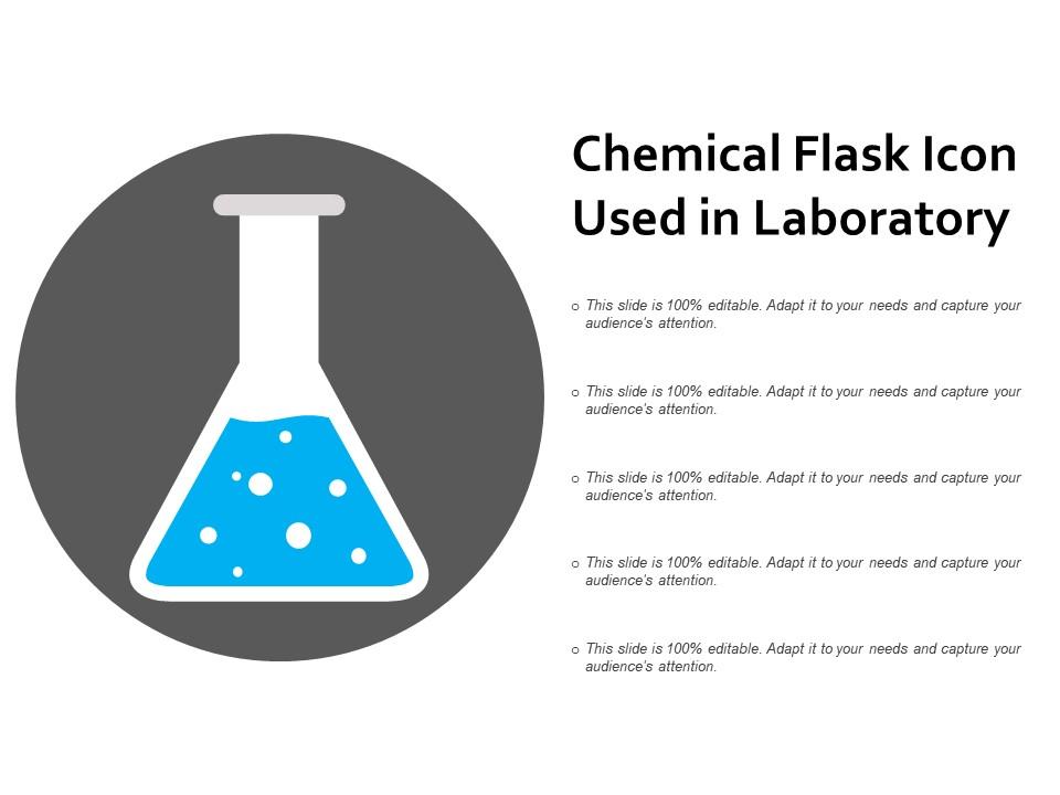 Chemical flask icon used in laboratory Slide01