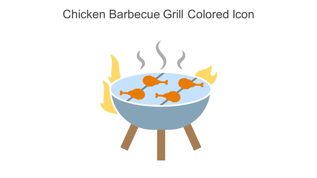 Chicken Barbecue Grill Colored Icon In Powerpoint Pptx Png And Editable Eps Format