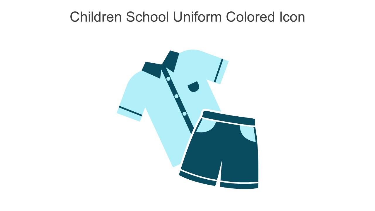 Children School Uniform Colored Icon In Powerpoint Pptx Png And