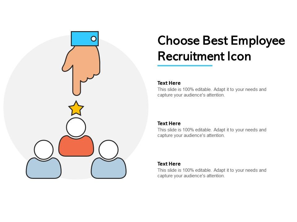 Choose best employee recruitment icon Slide01