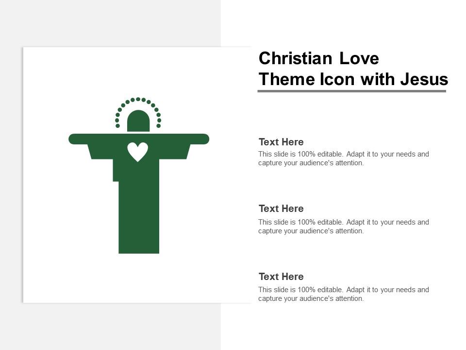 Christian love theme icon with jesus Slide01