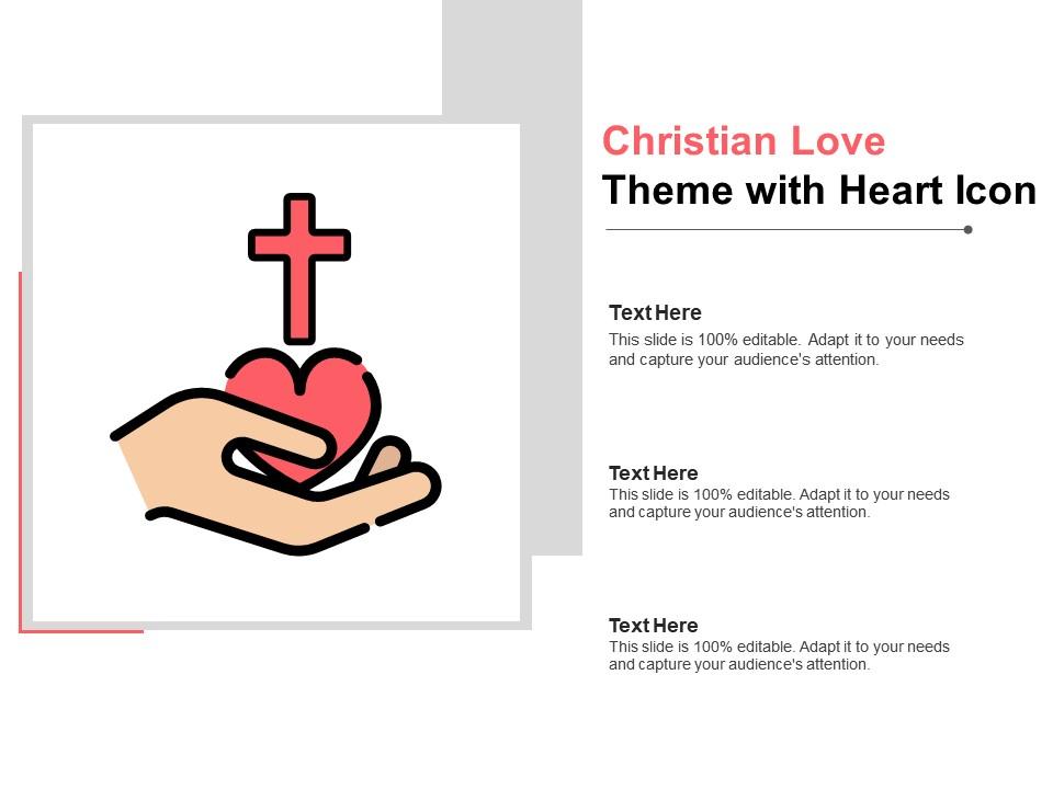 Christian love theme with heart icon Slide01
