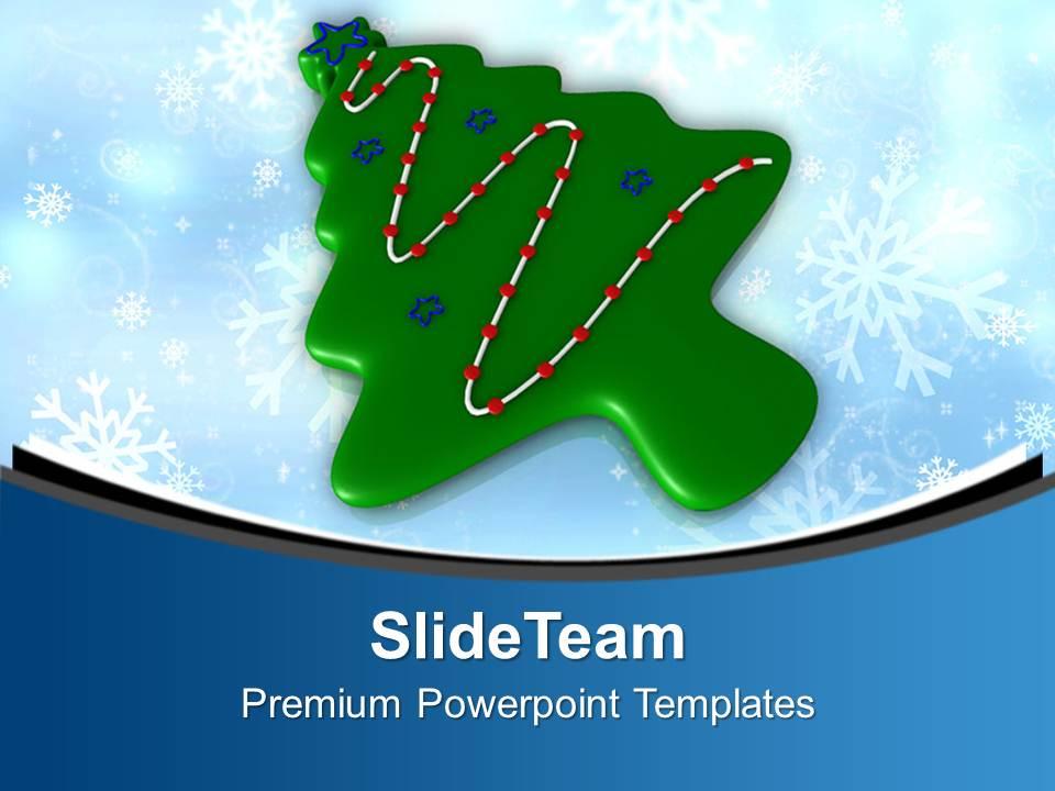 Christmas tree in form of cookie powerpoint templates ppt backgrounds for slides 0113 Slide00