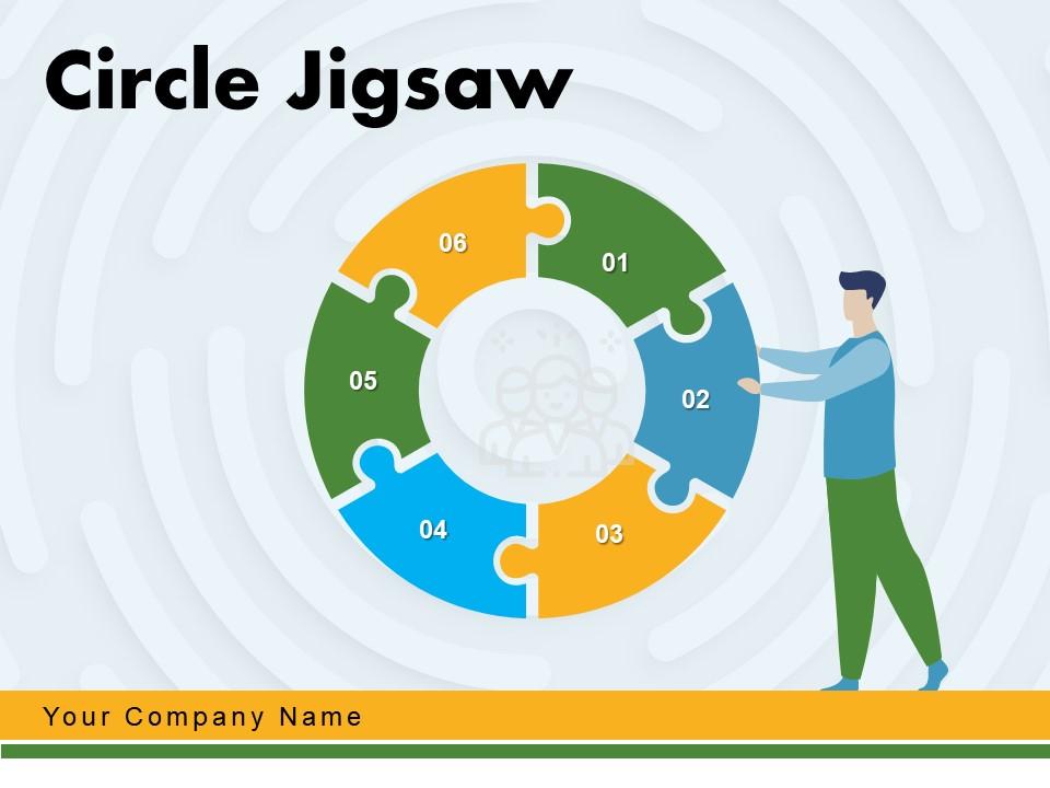 Circle jigsaw corporate restructuring product advertisement marketing Slide00