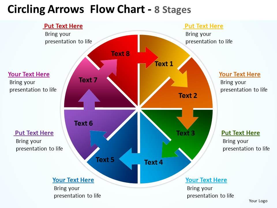 circling_arrows_intertwined_flow_chart_showing_process_8_stages_powerpoint_templates_0712_Slide01