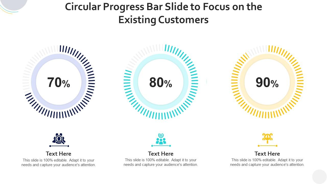 Circular Progress Bar Slide To Focus On The Existing Customers
