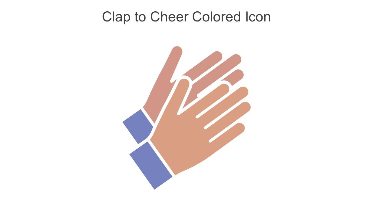 Clap To Cheer Colored Icon In Powerpoint Pptx Png And Editable Eps Format