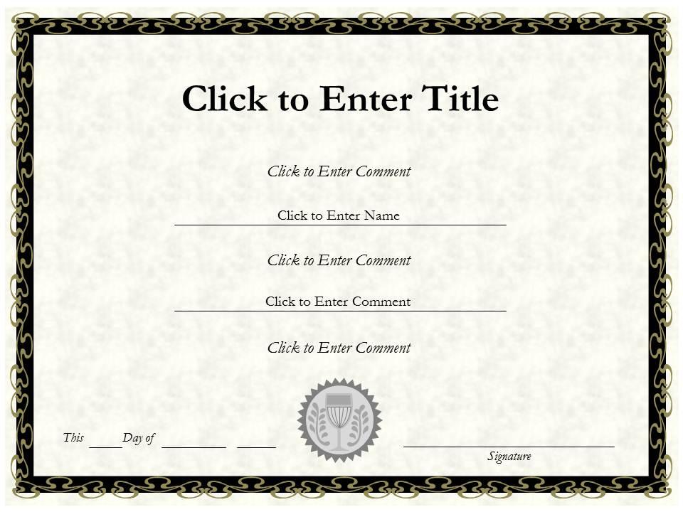 Class recognition diploma certificate template of appreciation completion powerpoint Slide00