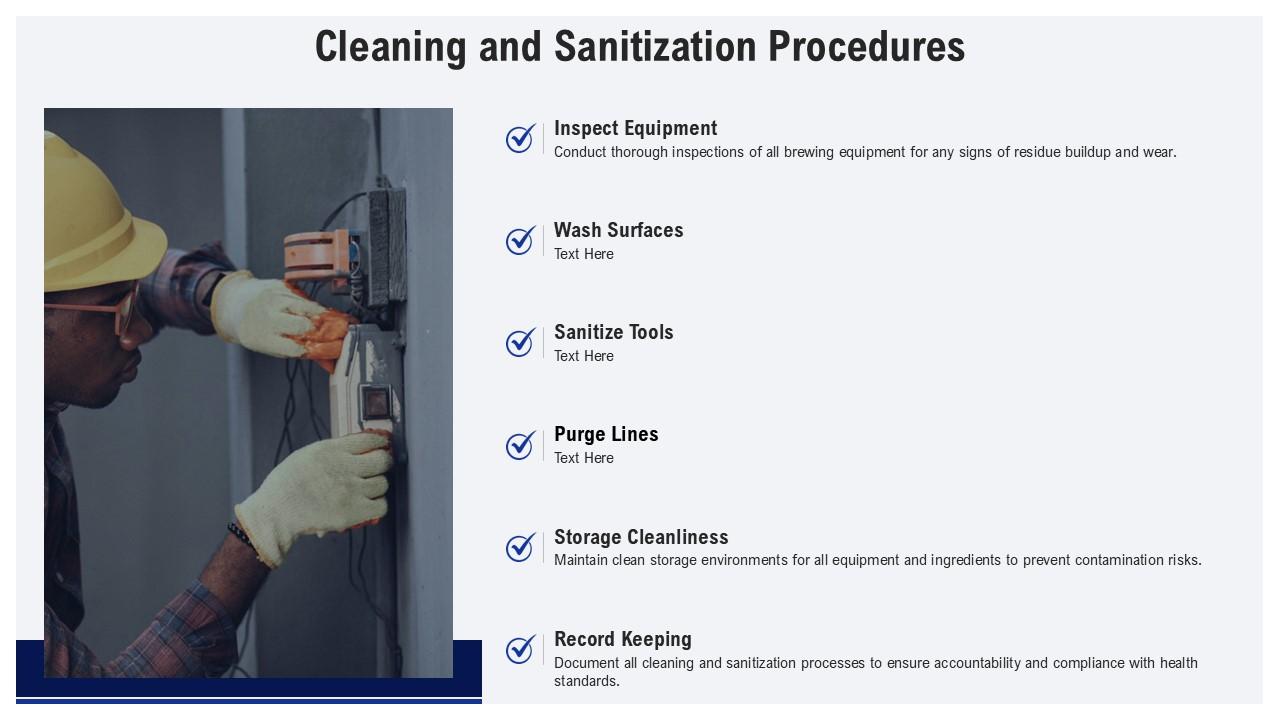 Cleaning And Sanitization Procedures Brewery Maintenance PPT