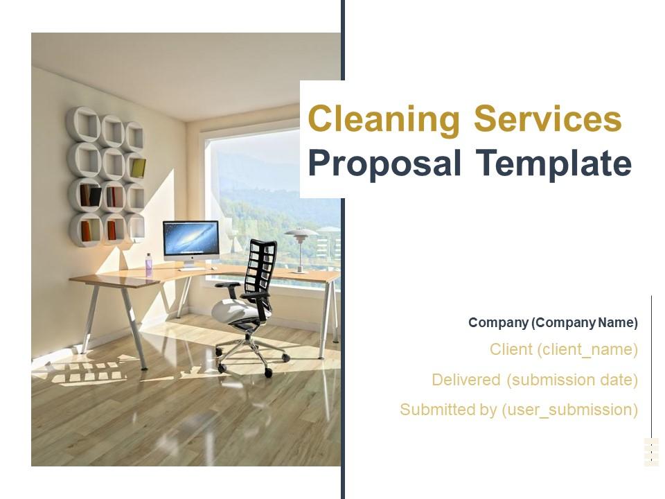 Cleaning services proposal template powerpoint presentation slides Slide01