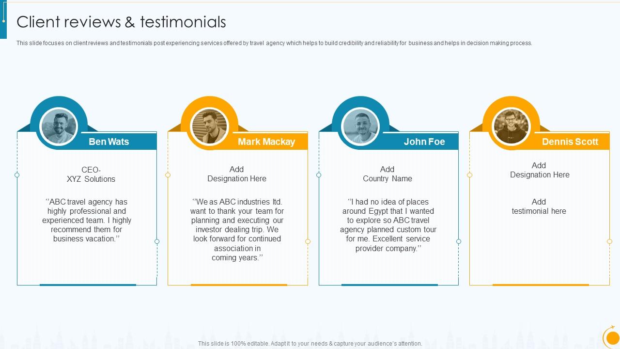 Client Reviews And Testimonials Travel Bureau Company Profile Ppt client-reviews-and-testimonials-travel-bureau-company-profile-ppt