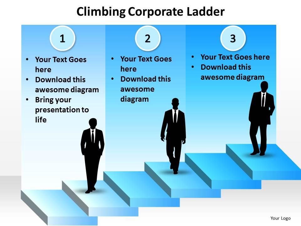 Climb The Corporate Ladder PowerPoint Presentation Templates PPT