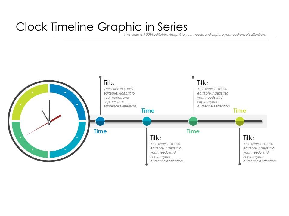 Clock timeline graphic in series Slide01