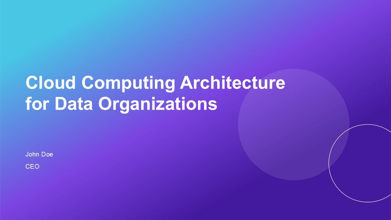 Cloud Computing Architecture For Data Organizations PPT PowerPoint AT