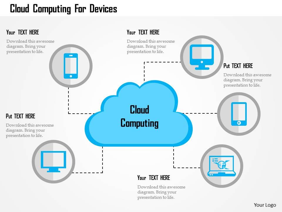 Cloud computing for devices flat powerpoint design Slide01