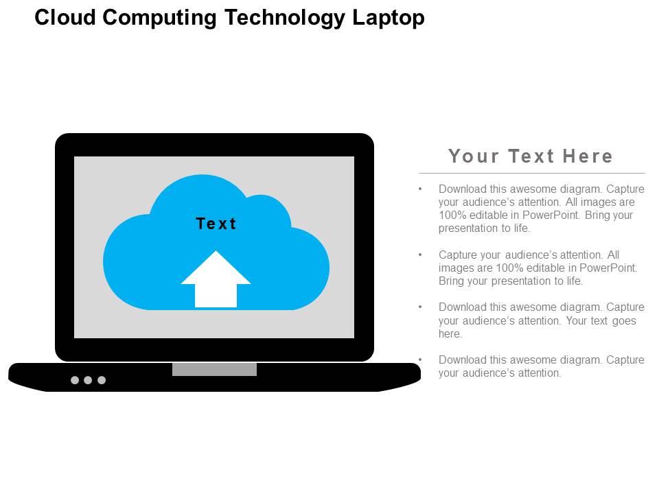 Cloud computing technology laptop flat powerpoint design Slide01