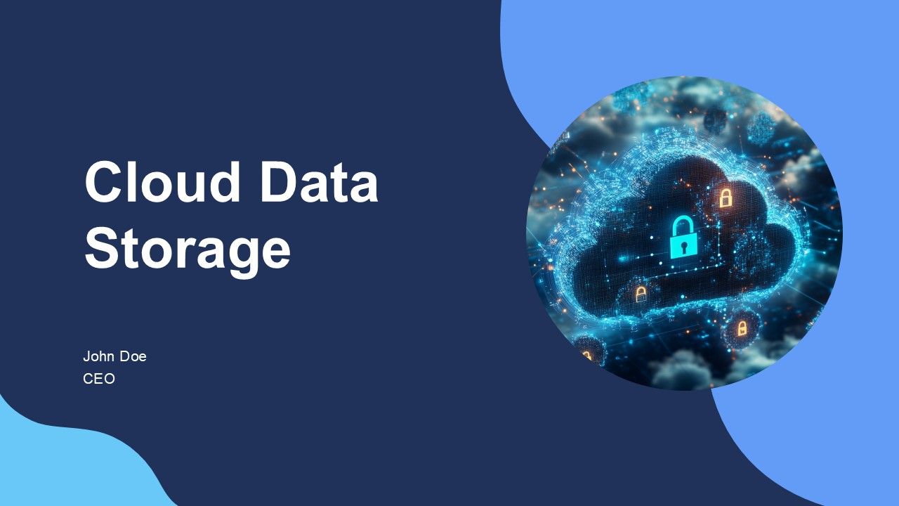 Cloud Data Storage PPT Template ST AI