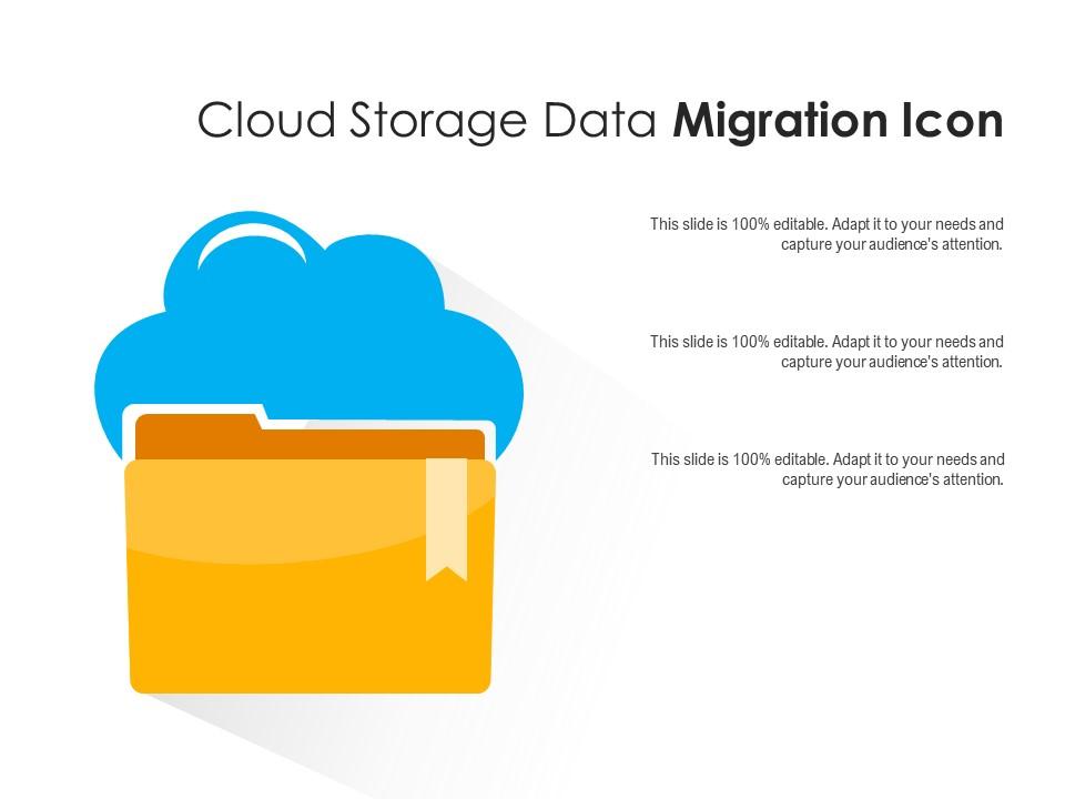 Cloud Storage Data Migration Icon Presentation Graphics