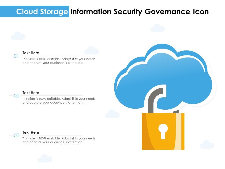 Cloud storage information security governance icon