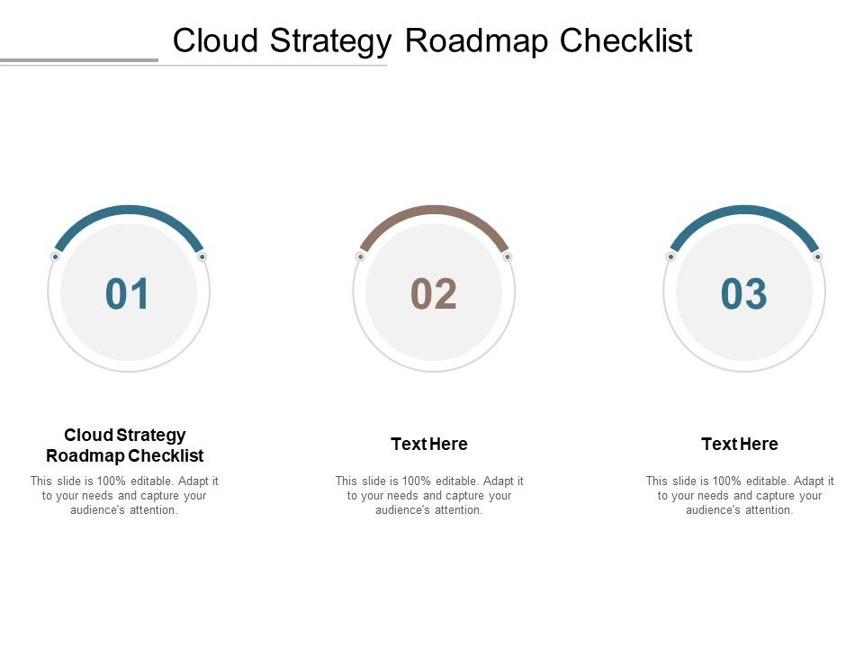 Cloud strategy roadmap checklist ppt powerpoint presentation infographics influencers cpb Slide01