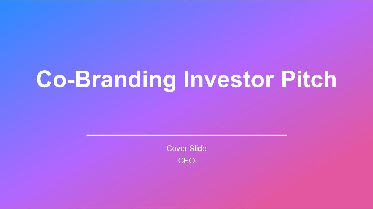 Co Branding Investor Pitch PPT Mockup AT Co Branding Investor Pitch PPT Mockup AT