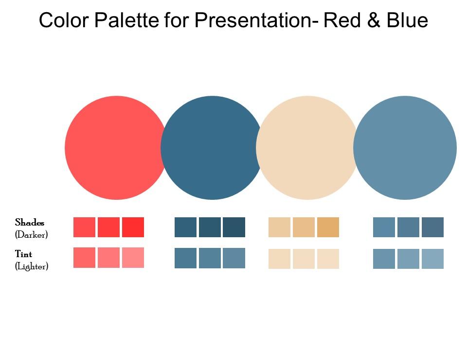 Color palette for presentation red and blue Slide00
