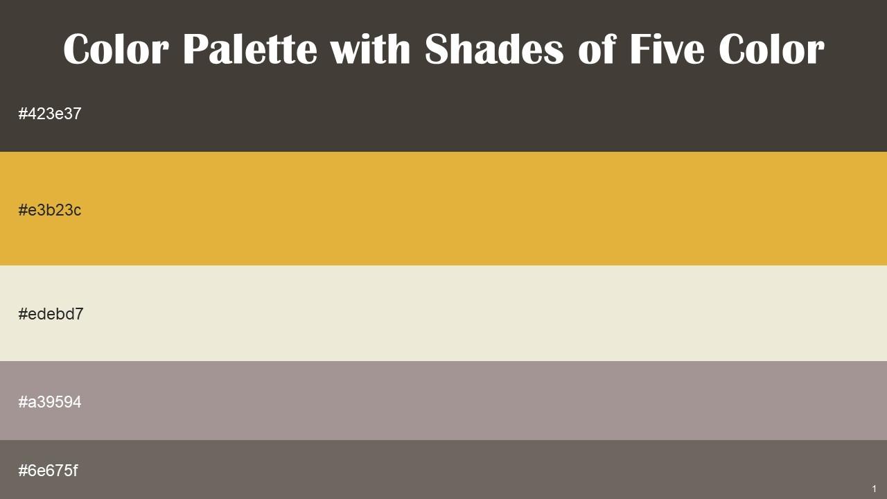 Color Palette With Five Shade Armadillo Anzac White Rock Dusty Gray Flint Slide01