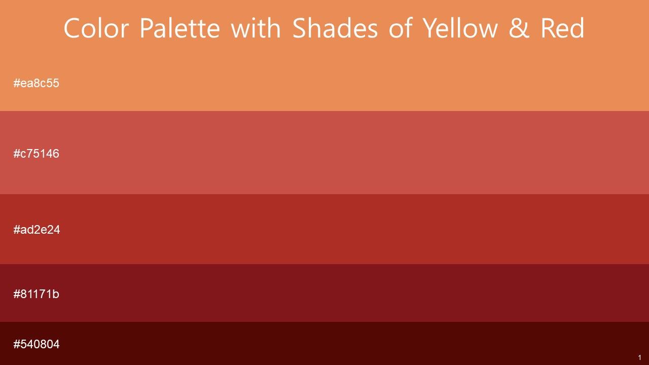 Color Palette With Five Shade Burnt Sienna Mojo Roof Terracotta Falu