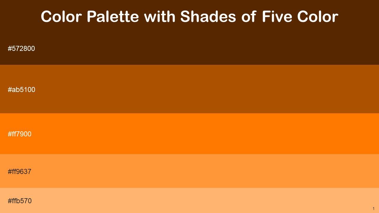 Color Palette With Five Shade Carnaby Tan Chelsea Gem Flush Orange Neon
