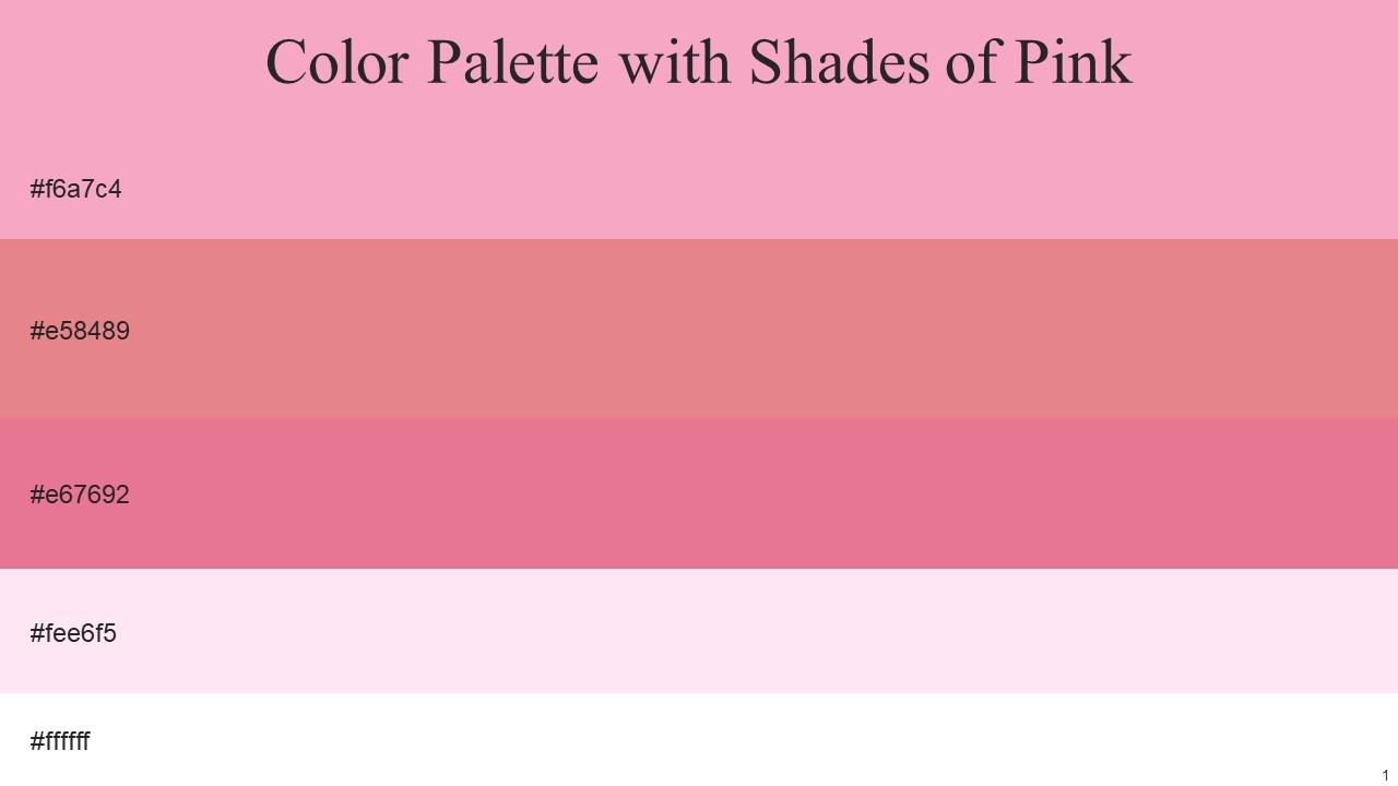 Color Palette With Five Shade Illusion Deep Blush Deep Blush Remy White