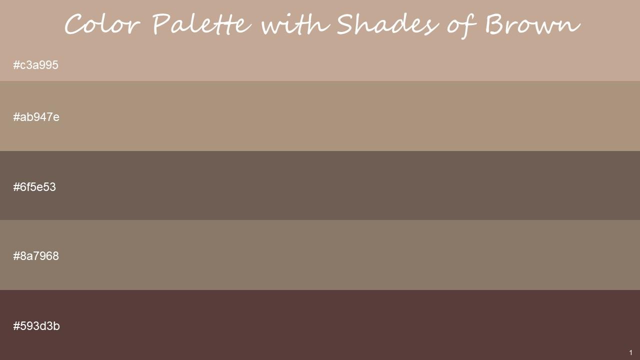 Color Palette With Five Shade Indian Khaki Sandrift Pine Cone Makara
