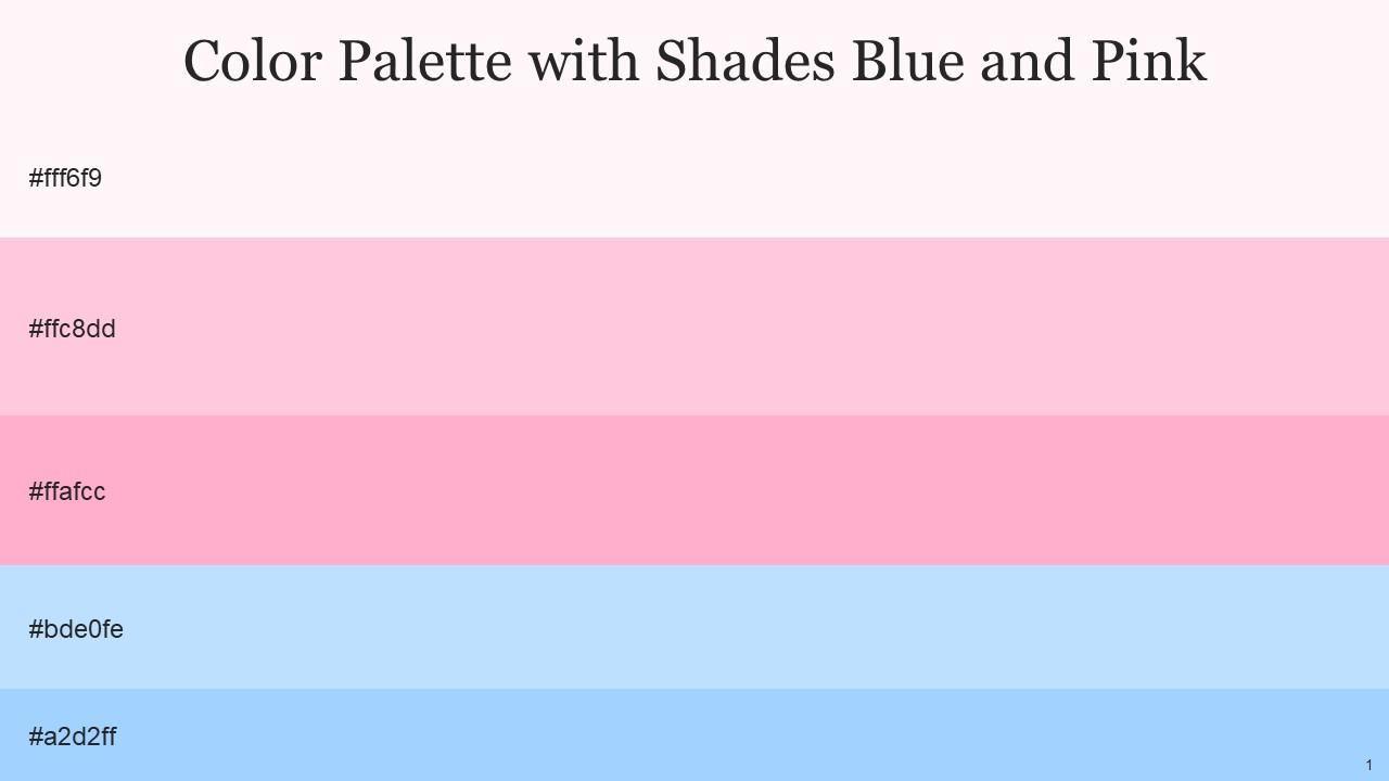 Color Palette With Five Shade Lavender Blush Pastel Pink Carnation Pink