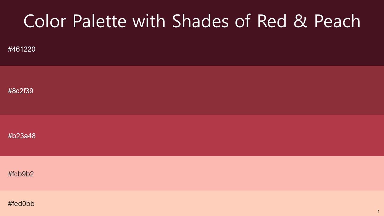 Color Palette With Five Shade Paco Stiletto Night Shadz Melon Romantic
