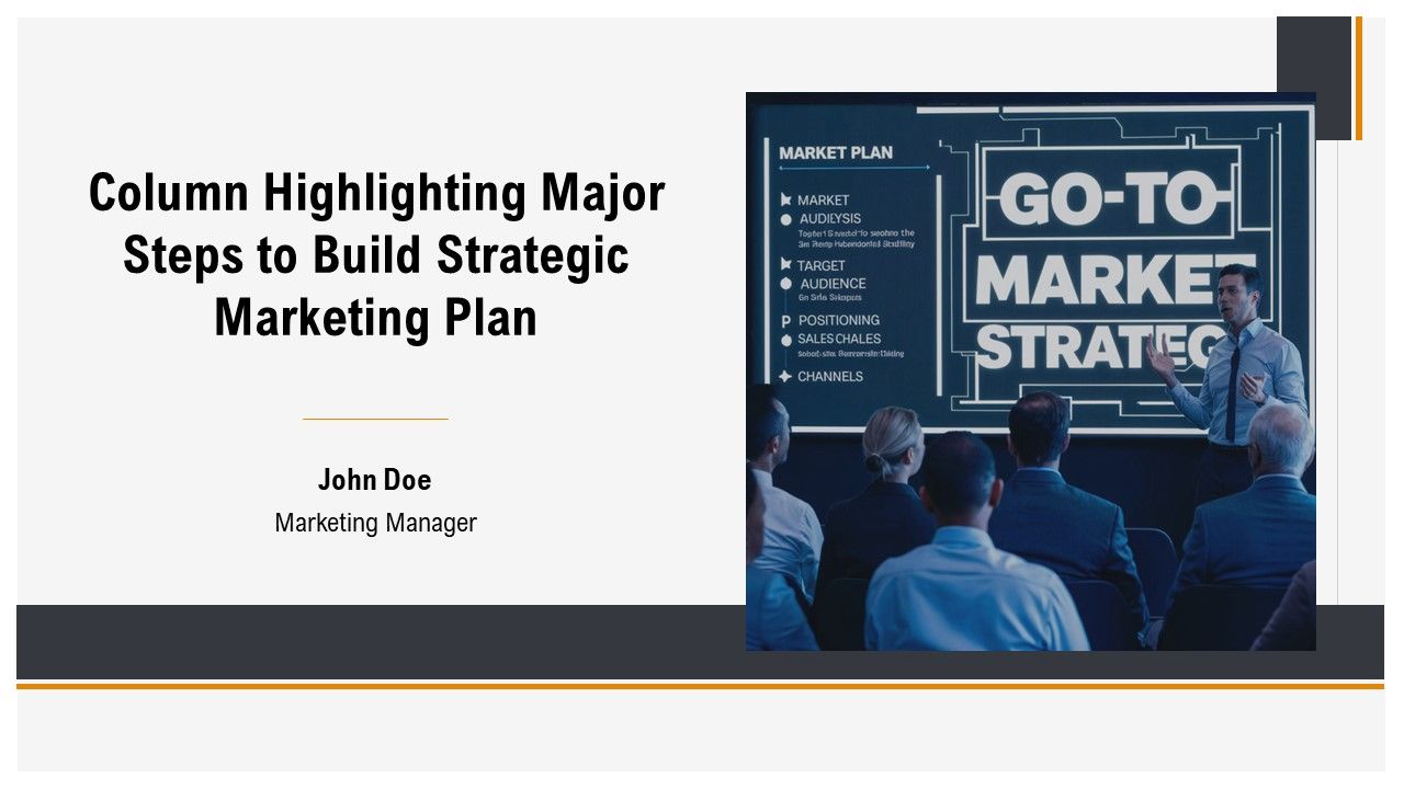 Column Highlighting Major Steps To Build Strategic Marketing Plan PPT Template AT Column Highlighting Major Steps To Build Strategic Marketing Plan PPT Template AT