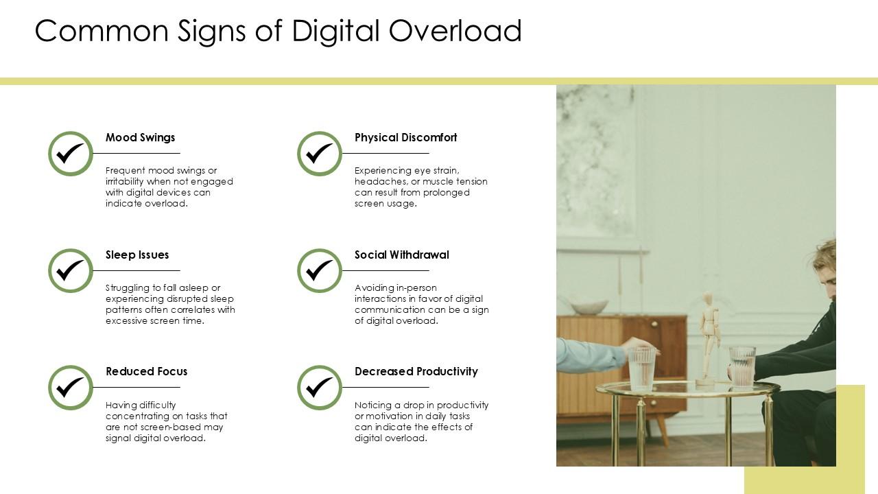 Common Signs Of Digital Overload PPT Sample ST AI SS PPT Slide