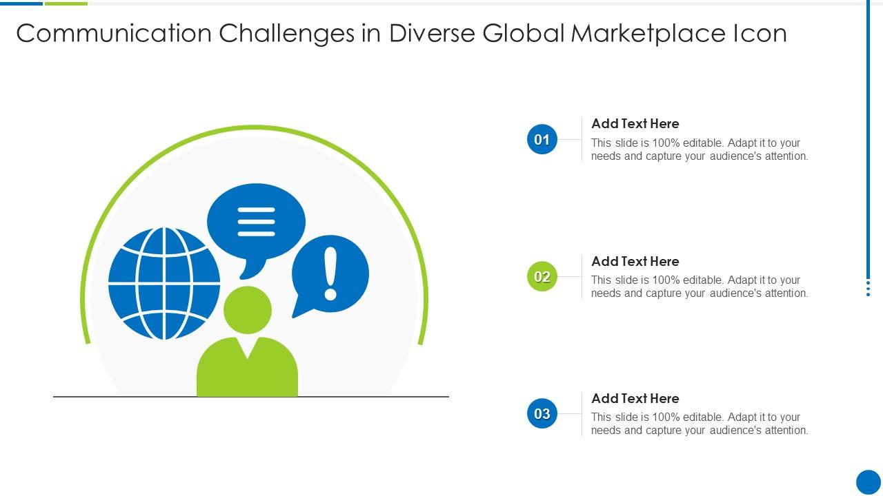 Communication Challenges In Diverse Global Marketplace Icon