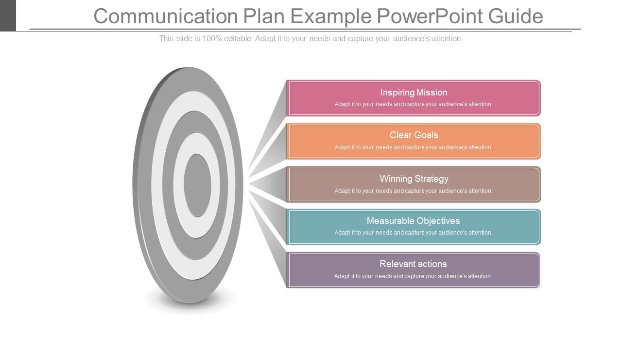 Communication plan example powerpoint guide Slide01