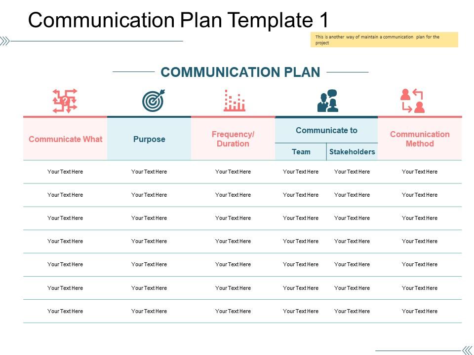 Communication plan template 1 ppt design Slide00