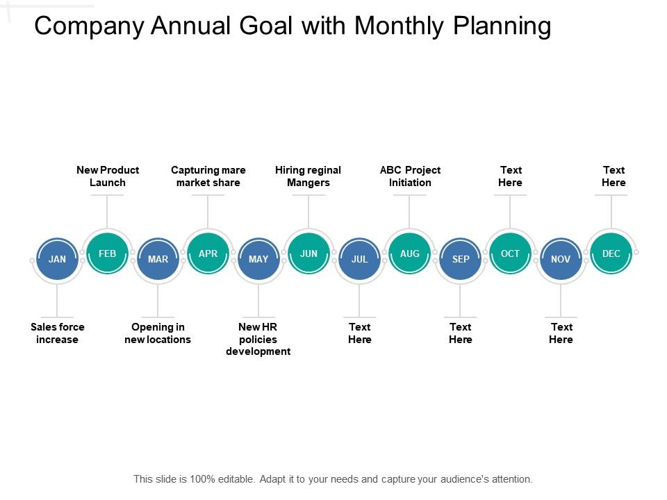 Company annual goal with monthly planning Slide00