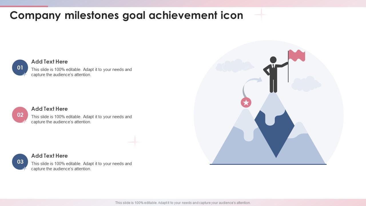 Company Milestones Goal Achievement Icon