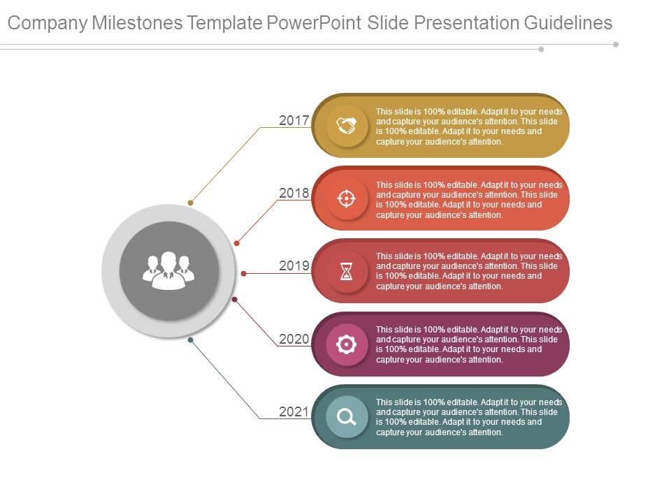 Company Milestones Template Powerpoint Slide Presentation Guidelines ...