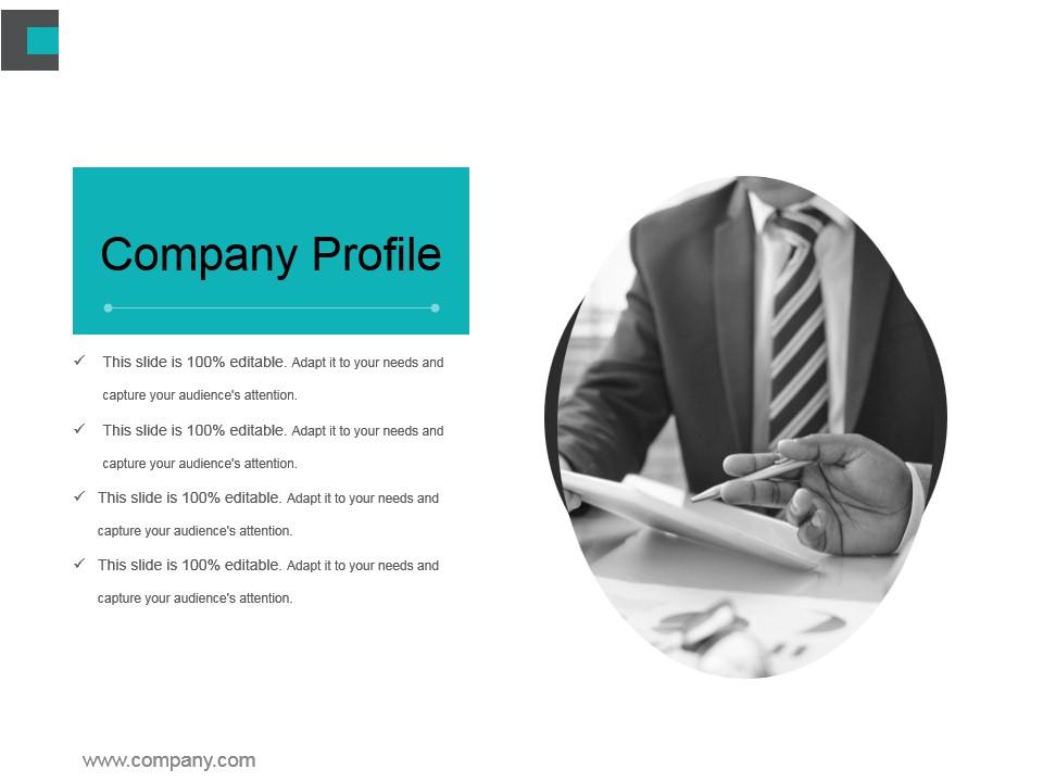 Company profile ppt background designs Slide01