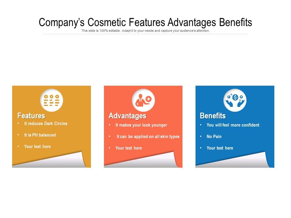 Companys cosmetic features advantages benefits Slide00