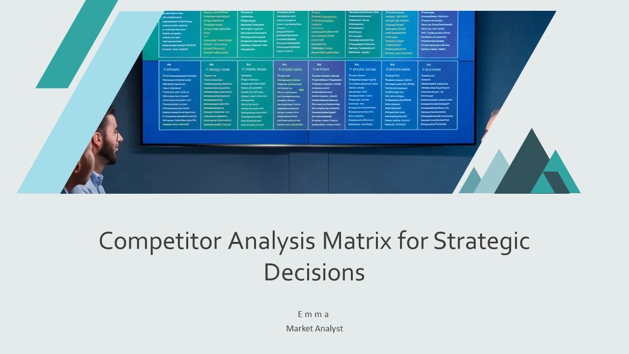 Competitor Analysis Matrix For Strategic Decisions PPT Example AT