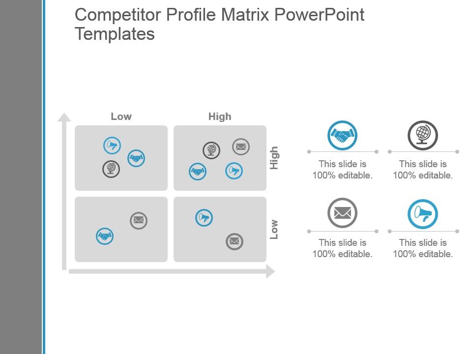 Competitor profile matrix powerpoint templates Slide00