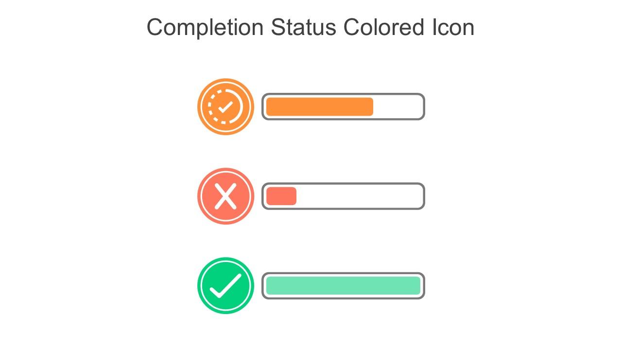 Completion Status Colored Icon In Powerpoint Pptx Png And Editable Eps Format