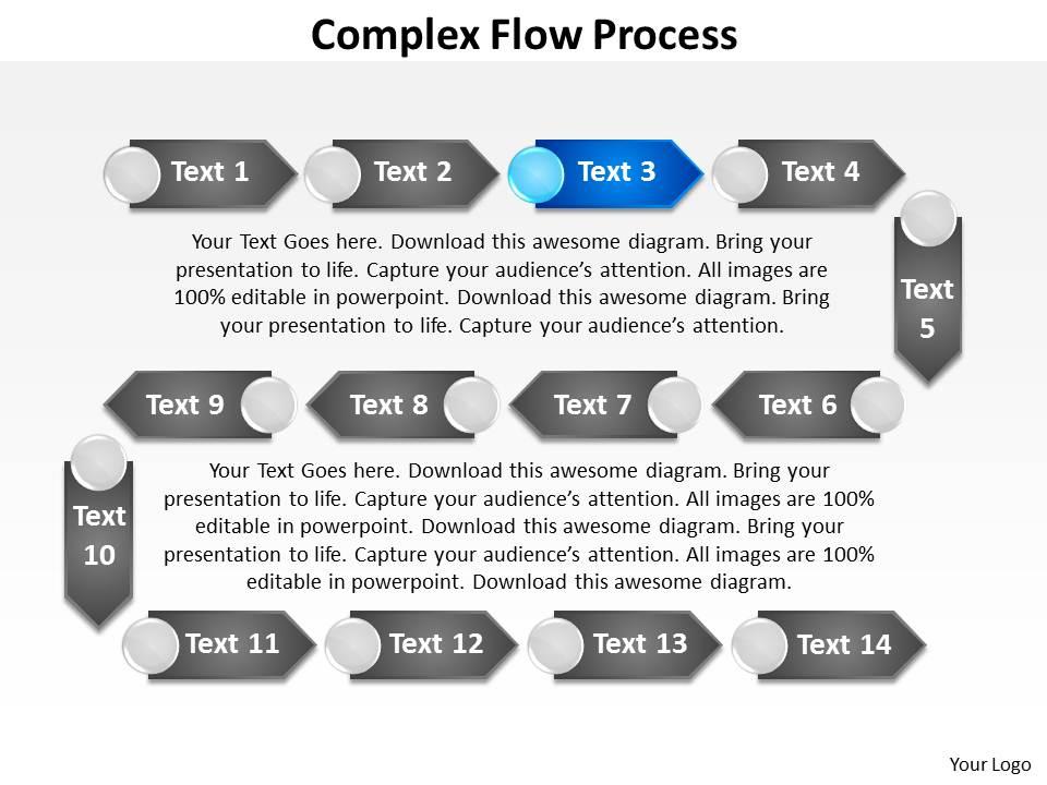 Complex flow process powerpoint slides templates | Presentation ...