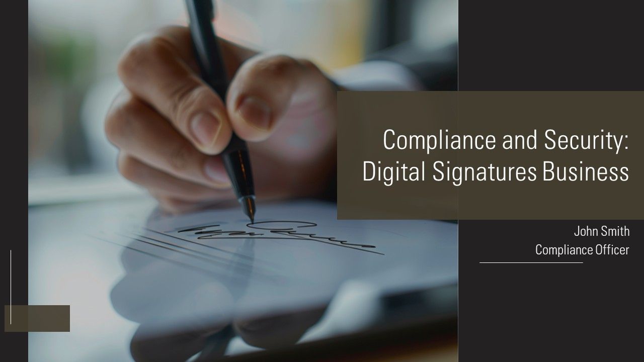 Compliance And Security Digital Signatures Business PPT Outline AT Compliance And Security Digital Signatures Business PPT Outline AT